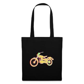 Motorcycle Biker colorful gift - Tote Bag - black - Front