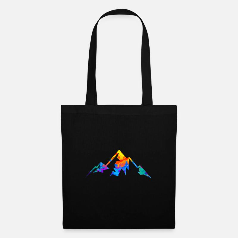Berge Berg Alpen Geschenk - Stoffbeutel - Schwarz