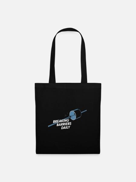 Breaking Barriers Daily Motivational Design - Stoffbeutel - Schwarz