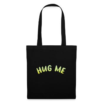 hug me - Stoffbeutel - Schwarz - Vorne