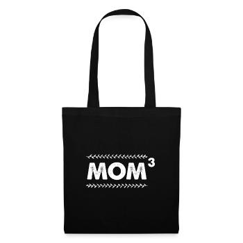 Mom Of Three Mother Mama Three Kids Mommy - Stoffbeutel - Schwarz - Vorne