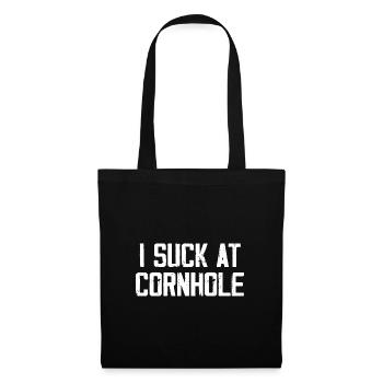 I Suck At Cornhole - Stoffbeutel - Schwarz - Vorne