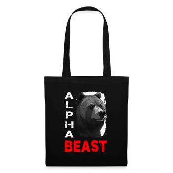 Alpha Animal Fierce Grizzly Bear - Anime Shirt - Tote Bag - black - Front