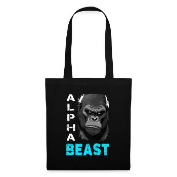 Alpha Animal Powerful Gorilla - Anime Shirt - Tote Bag - black - Front
