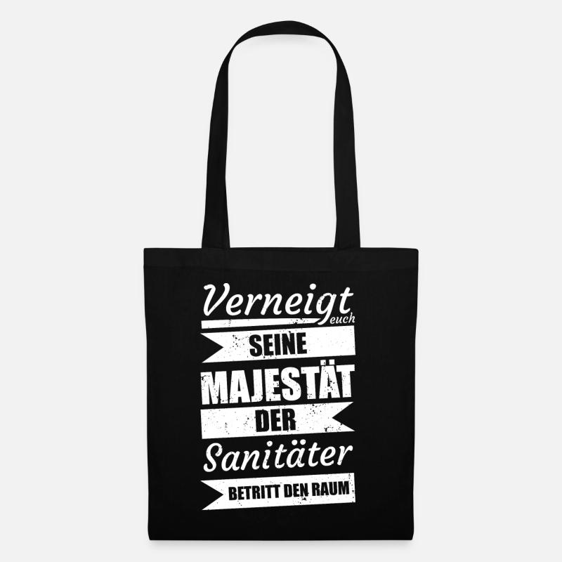 Sanitäter - lustiges Geschenk - Stoffbeutel - Schwarz
