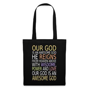 Awesome God - Stoffbeutel - Schwarz - Vorne