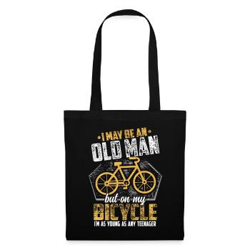 Pensioner bike funny age - Tote Bag - black - Front