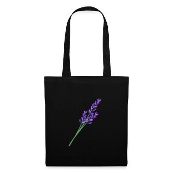 Lavendel 1 - Stoffbeutel - Schwarz - Vorne