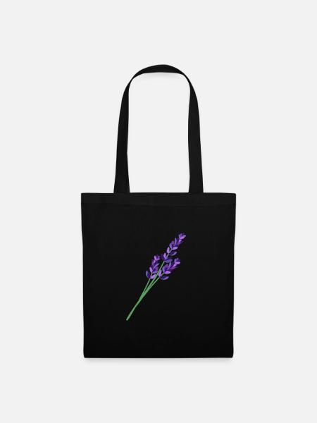 Lavande 1 - Sac en tissu - noir