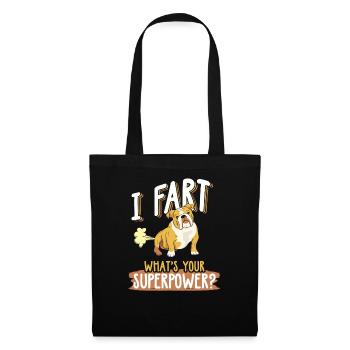 Bulldog French Bulldog propriétaire de chien - Sac en tissu - noir - Devant