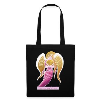 Anges de Noël - Sonja Ariel de Staden - Sac en tissu - noir - Devant