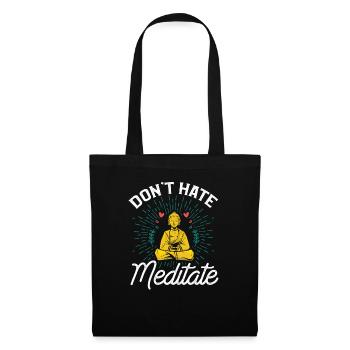 Méditation Yoga Spirituel Méditation Namaste - Sac en tissu - noir - Devant