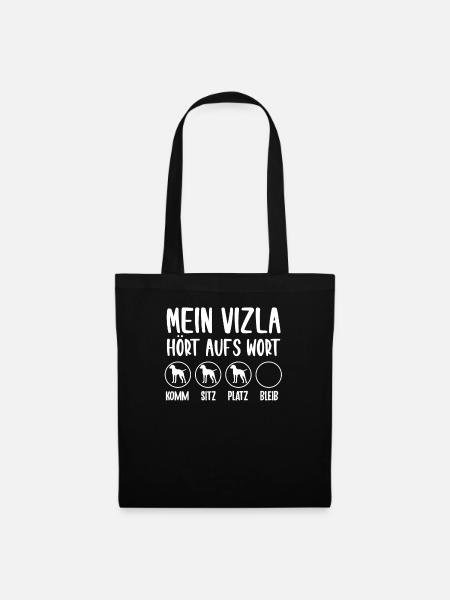 Lustiges Vizla Hund Geschenk - Stoffbeutel - Schwarz