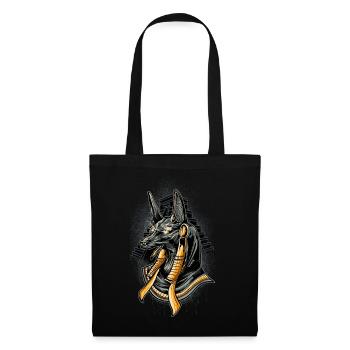 Anubis Ancient Egypt God Illustration - Tote Bag - black - Front