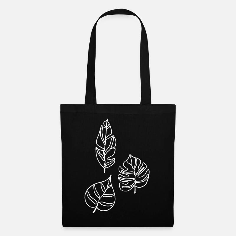 Esquisse de la nature (blanc) - Sac en tissu - noir