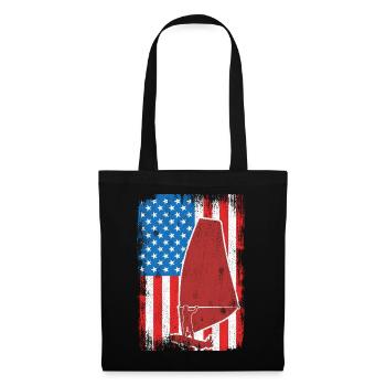 USA Patriotic Windsurfer - Tote Bag - black - Front