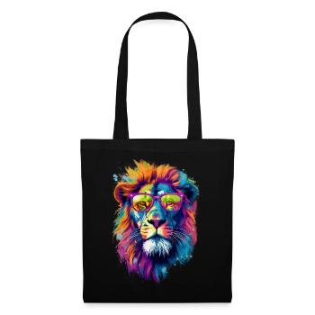 Lion - Sac en tissu - noir - Devant