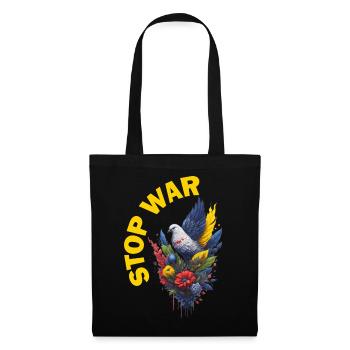 Stop guerre, Ukraine, Liberté - Sac en tissu - noir - Devant