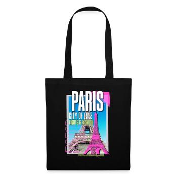 Paris, France, City, Skyline, Eiffel Tower, Art - Tote Bag - black - Front