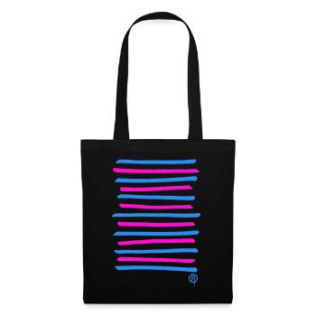 Sprayed graffiti lines, printing color freely selectable - Tote Bag - black - Front