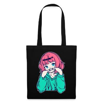 Girls Anime Japanese Comic Cartoon Manga - Tote Bag - black - Front