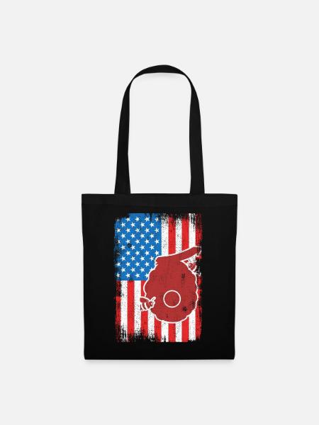 Patriotischer US Imker - Stoffbeutel - Schwarz