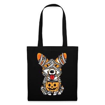 Halloween Dog Wrapped in Bandages - Tote Bag - black - Front