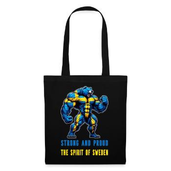 Strong and proud Swedish bear - Tote Bag - black - Front