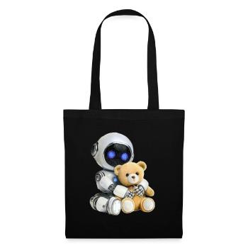 Robot Teddy - Sac en tissu - noir - Devant