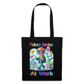 Le futur génie à l’œuvre - Sac en tissu - noir - Devant