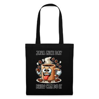 Belle journée à Java - Brew peut le faire - Sac en tissu - noir - Devant