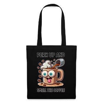 Revigorez-vous et sentez l’odeur du café - Sac en tissu - noir - Devant