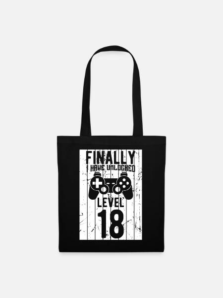 Unlocked Level 18 - Stoffbeutel - Schwarz