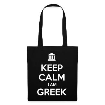 KEEP CALM I AM GREEK Greece Griechenland - Tote Bag - black - Front