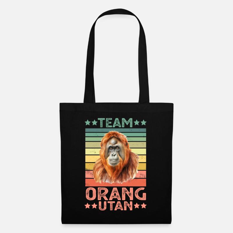 Orang-Utan - Stoffbeutel - Schwarz