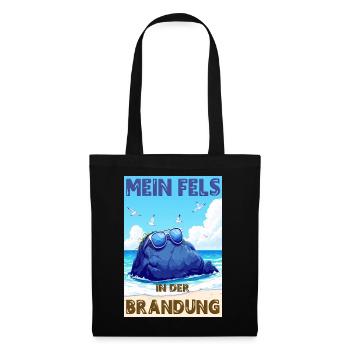 Mein Fels in der Brandung - deutsche Version - Stoffbeutel - Schwarz - Vorne