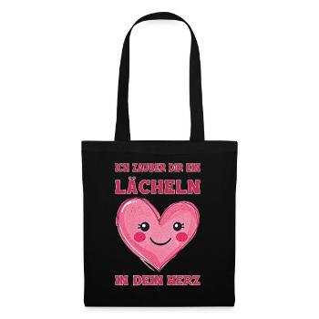 Je vais te mettre un sourire sur le cœur - Sac en tissu - noir - Devant