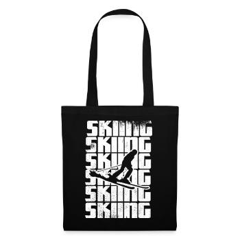 Drôle de skieur - Sac en tissu - noir - Devant