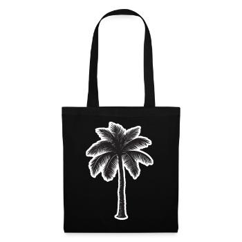 Palmier - Sac en tissu - noir - Devant