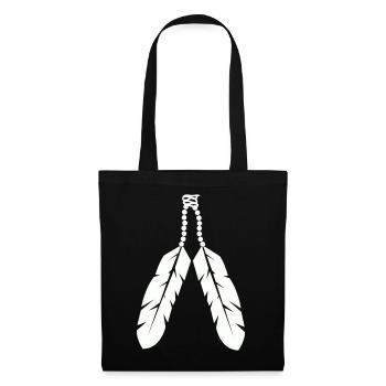 Indigenous feather pendant design - Tote Bag - black - Front