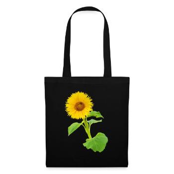 Vibrant Sunflower Yellow Flower Blossoms Late Summer - Tote Bag - black - Front