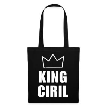 Ciril Name Buchstabe C König Krone Väter T Shirt Männer - Stoffbeutel - Schwarz - Vorne