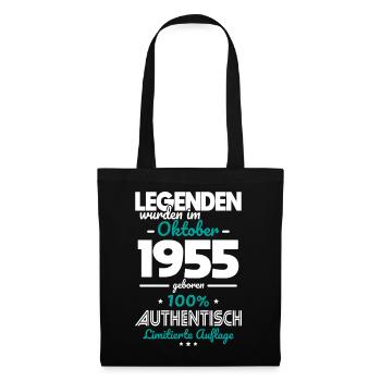 70e anniversaire - Les légendes ont été créées en octobre 1955 - Sac en tissu - noir - Devant