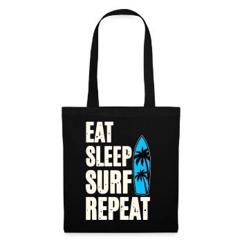 Eat Sleep Surf Repeat - Tote Bag - black - Front