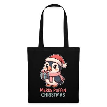 Puffin Christmas Cute - Tote Bag - black - Front