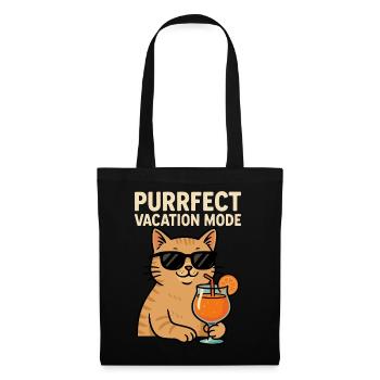Vacances pour chats en mode Purrfect - Sac en tissu - noir - Devant