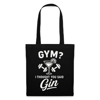 Salle de sport ou gin ? - Sac en tissu - noir - Devant