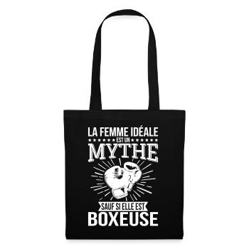The ideal woman, a myth unless she is a boxer - Tote Bag - black - Front