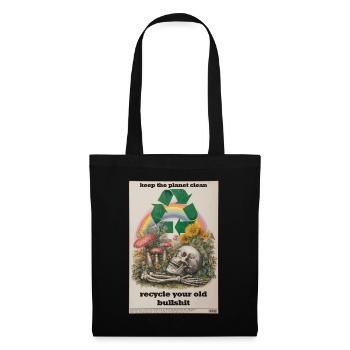 Recycle it! - Stoffbeutel - Schwarz - Vorne