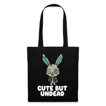 Cute Zombie Bunny – Cutest Dead - Tote Bag - black - Front